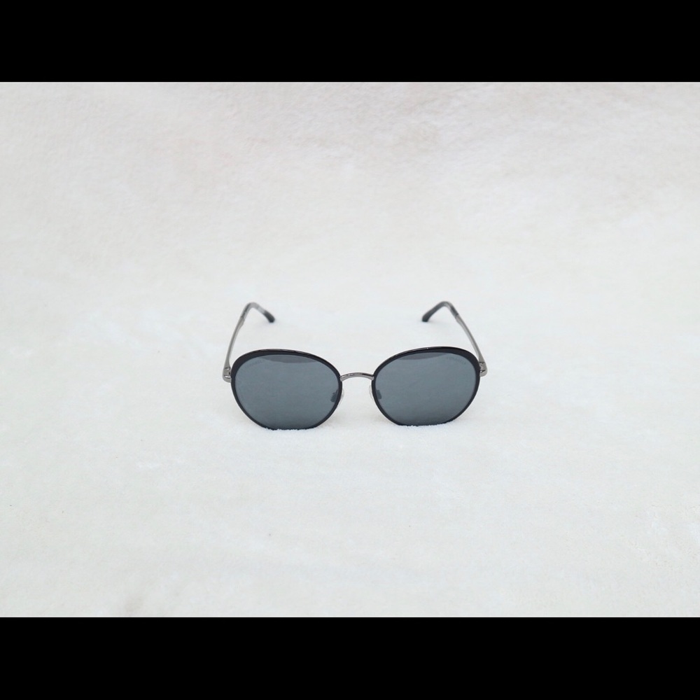Chanel Gunmetal Black Dark Grey Mirror Sunglasses